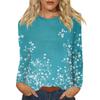 Women's Daily Casual Long-sleeved Printed O-neck Top