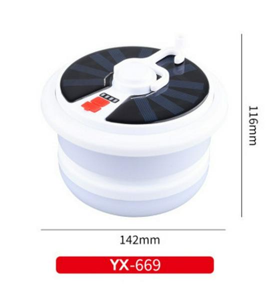 Portable Rechargeable Solar LED Camping Lantern with Warm and Colorful Lights for Outdoor Use