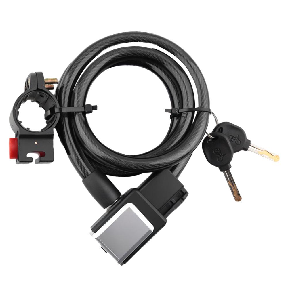 Mountain Bike Cable Lock with Mounting Bracket Portable Security Lock Anti-Theft Universal Motorcycle Lock Bicycle Accessories серебряный