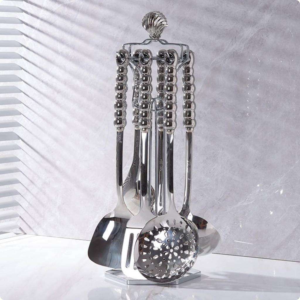 7 Pieces Piece Kitchen Utensil Set Rust-Proof Ceramic Handle Cooking Utensils