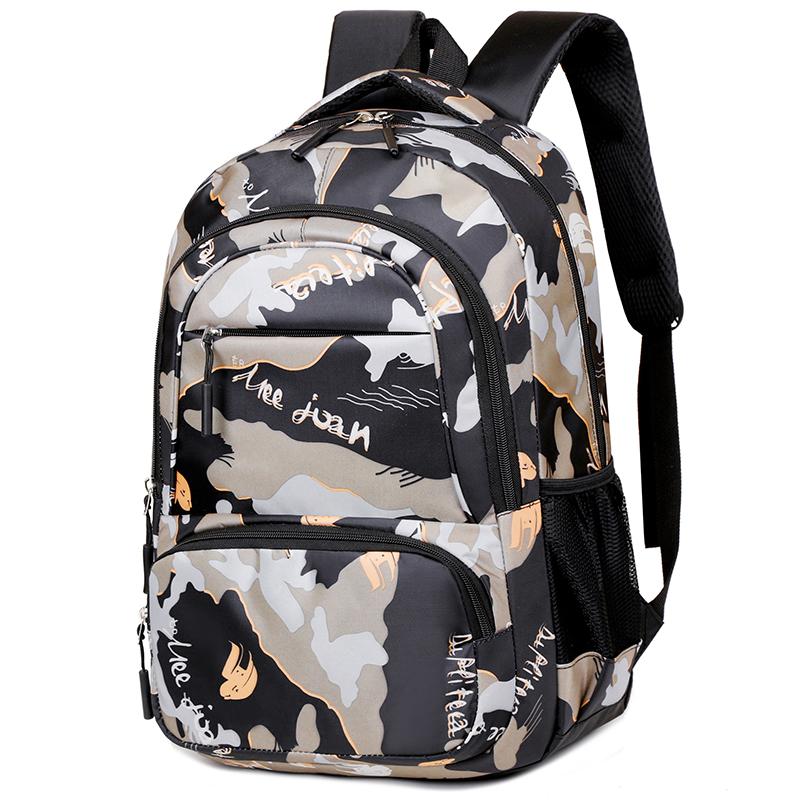 15 Zoll Multifunktionaler Rucksack Modischer Waschbarer Oxford-Stoff Computertasche Grau Orange Blaugrün Studentenrucksack Unisex