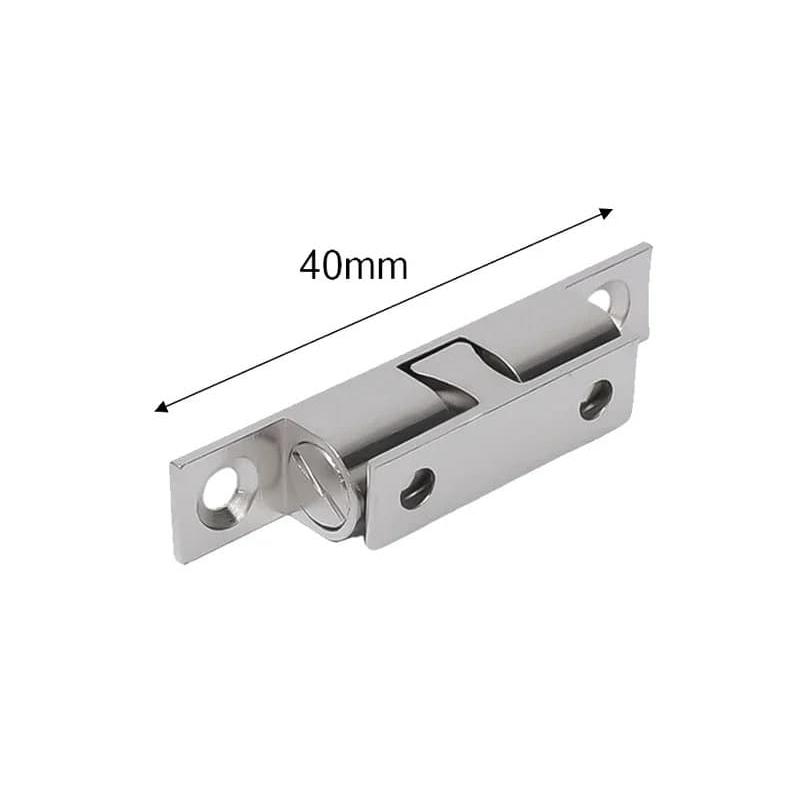 

1pc Sliver Furniture Door Ball Latch Brass Double Roller Spring Ball Catch Latches Cabinet Closet Door Adjustable Tension Latch