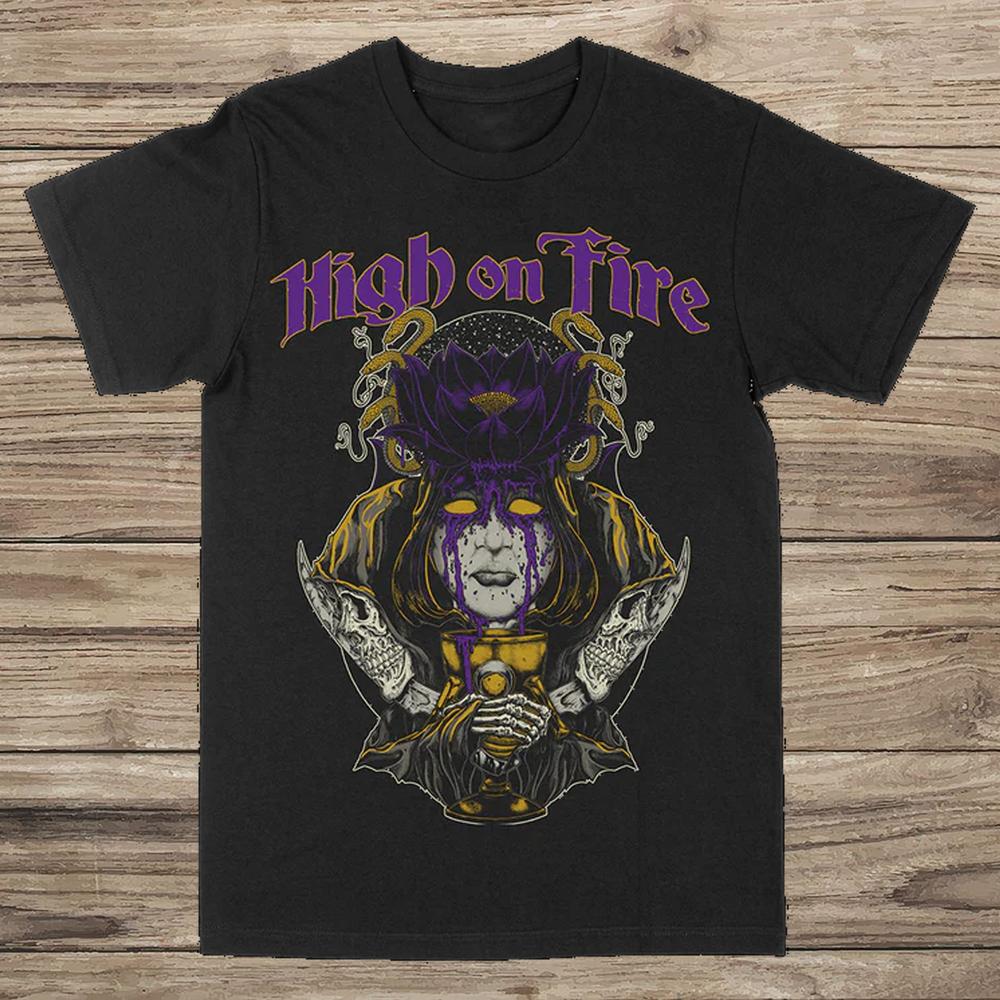 Rare Collection HIGH ON FIRE Band Cotton Gift For Fan Unisex T-shirt XXXL