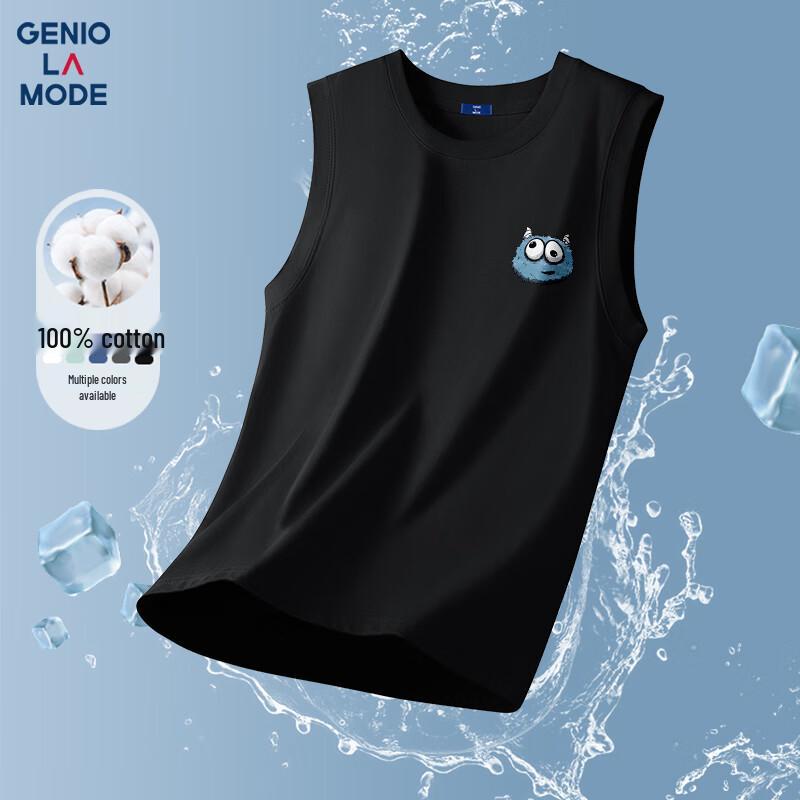 Мужская хлопковая повседневная майка без рукавов GENIOLAMODE L