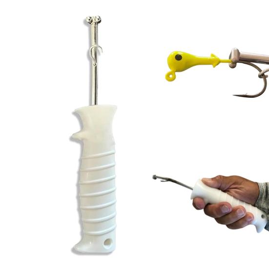 1/2Pcs Quick Release Fishhook Extractor with Protective Sleeve Safe Deep Throat Design Fish Hook Remover Tools
