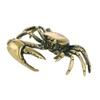 Elegant Brass Crab Sculpture Lifelike Detailing Crab Statue for Collectors and Decoration Enthusiasts Desk Accessory