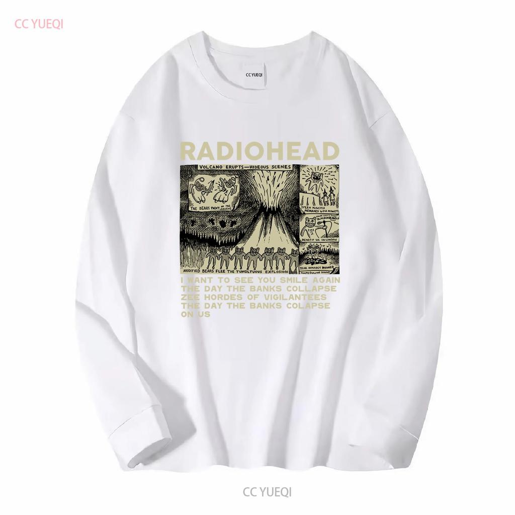 Radiohead We Escape Cotton 100 Forest Green T shirt NH14426 vintage Washed Casual Breathable Top For Everyday Wear Stretched