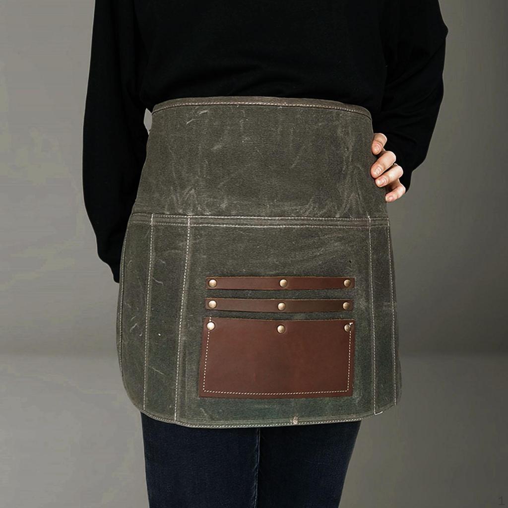 Cross Back Belt Work Waist Apron for Restaurant Staff