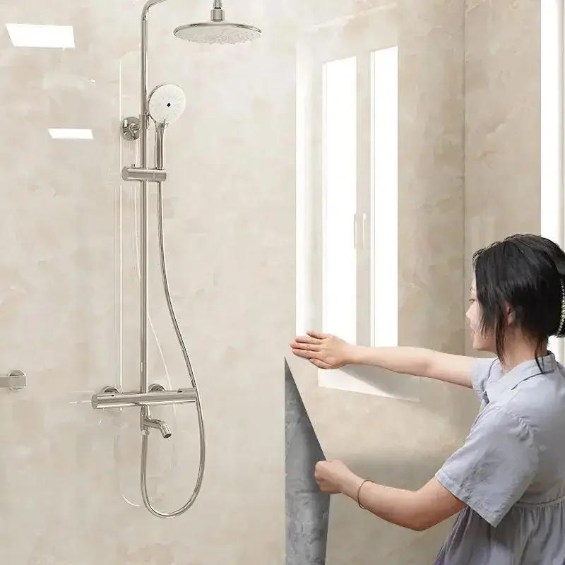 

ПВХ обои с мраморным рисунком, водонепроницаемые, самоклеящиеся, отслаивающиеся, легко моющиеся, контактная бумага для украшения кухни и ванной комнаты 5Mx60CM