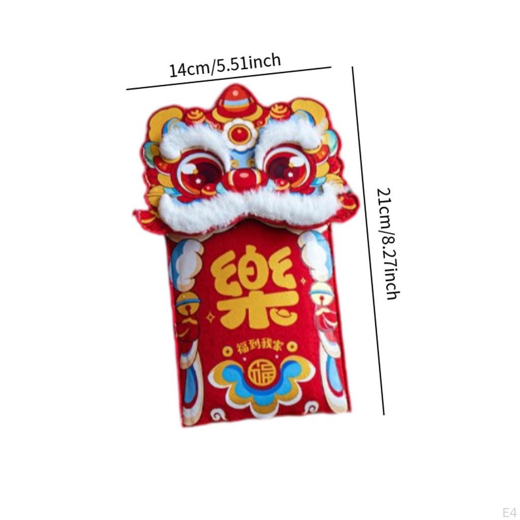 Chinese Year Wallet Crossbody Cloth Red Packet Cartoon Hong Bao Money Pouch for Spring Festival