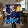 My Hero Academia Character Pattern Flannel Blanket, High Quality Comfortable for All Seasons, Home Decor, Warmth and Comfort, Perfect for Gifts.