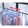 Sawafuji Free Pincher 29 Clothes Drying Rack, Sky Blue, with 29 Pinchers, Made in Japan, Extendable, Space-Saving, Low Pole, Hanger, Bath Towel, Apart