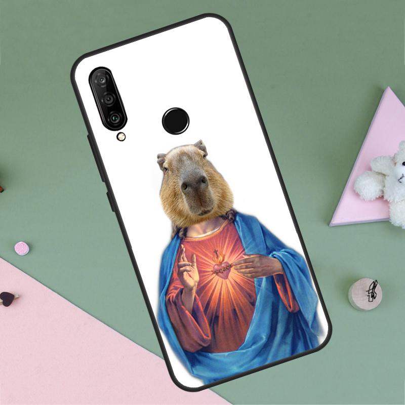 Süßes Cartoon-Capybara Für Huawei P20 P40 Lite P60 P30 Pro Nova 5T 9 10 SE 12s 12i 11i Y90 Y70 Y60 Y61 Y72 Y91 Hülle