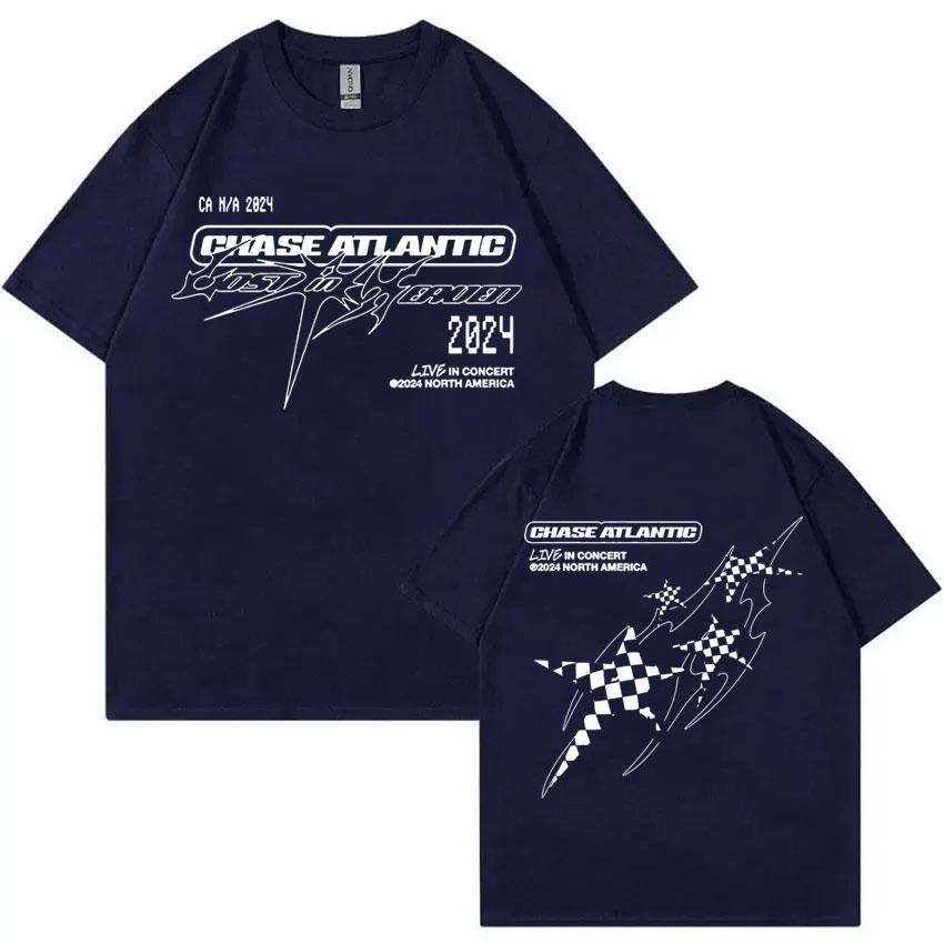 Rock Band Chase Atlantic Lost in Europe and UK Tour TShirts Men Hip Hop Vintage Oversized Cotton Tshirt Gothic Streetwear