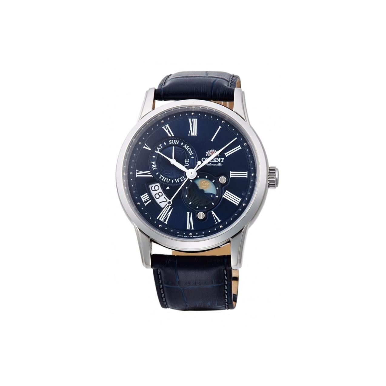 

[ORIENT] Men s Automatic Watch, Navy Dial, Sun & Moon Design, Mechanical Hand-Wind, International Model, RA-AK0011D10B [Parallel Import]