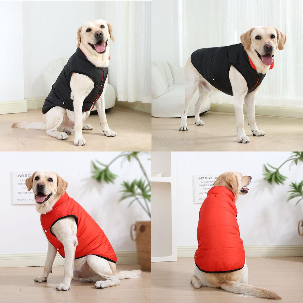 Wendbare Große Hundejacke Winter Warme Kleidung Für Mittelgroße Große Hunde Wasserdicht Winddicht Haustier Weste Mantel Golden Retriever Outfits