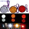 1Pcs Car Motorcycle Round 24 LED Brake Turn Signal Stop Tail Lights Bulbs Reflectors