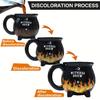Witches Brew Ceramic Cauldron Mug Witches Brew Cauldron Stoneware Mug Color Changing Coffee Mug Ceramic Heat Sensitive Cup Gift