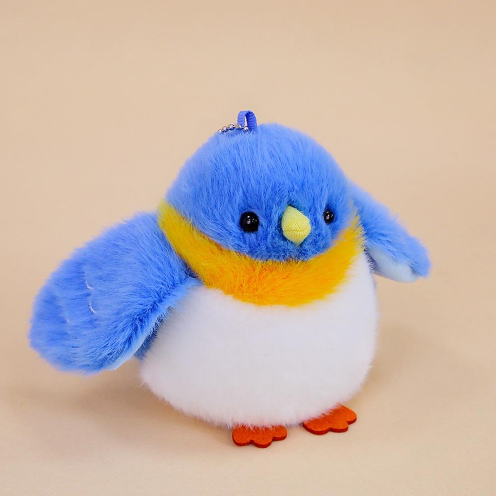 Collection Elf Bird Dolls Key Ring Fluffy Animal Birds Bag Pendant  Backpack Decoration