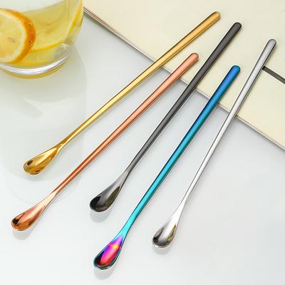 4 Peças Aço Inoxidável 304 7,68 polegadas Colher de Mexer Colher de Sorvete de Suco Colher de Café Chá Utensílio de Bar Ferramenta de Cozinha Mistura de Temperos Sobremesa