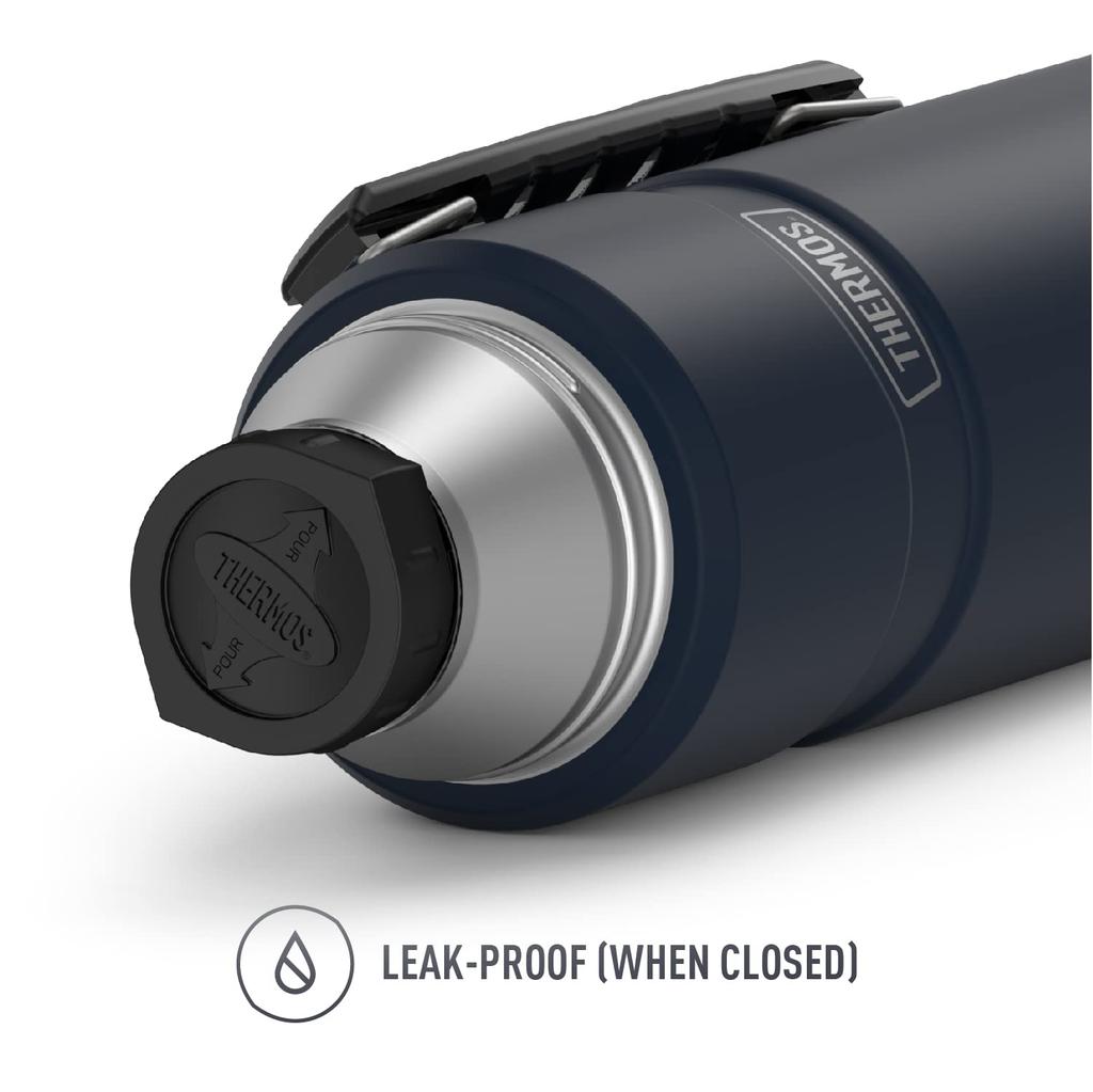 THERMOS Stainless King Vacuum Insulated Beverage 40 Midnight Blue Bottle, Oz,