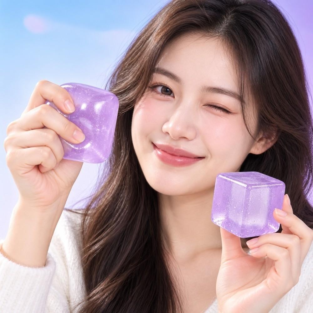 Colorful Ice Cube Squishy Toy Slow Rebound Cube Fidget Toy Sensory Toy Cube Squeeze Toy Adults