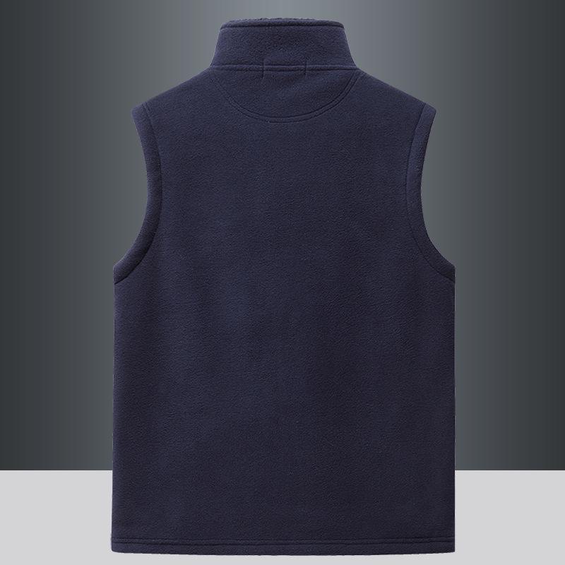 Men's Plus Velvet Outdoor Fleece Vest - Thickened Gilet for Autumn and Winter Sports, Casual Running, and Fishing