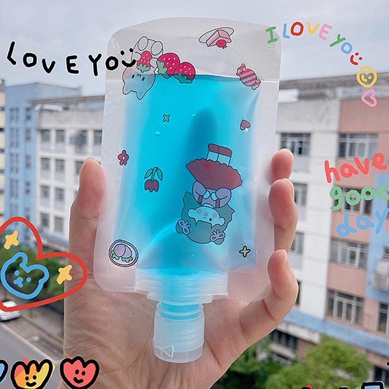 30/50/100 ml Lotionspendertasche, Reise-Shampoo-Aufbewahrungstasche, Shampoo-Flüssigkeits-Kosmetik-Aufbewahrung, wiederverwendbar, auslaufsicher, nachfüllbarer Beutel