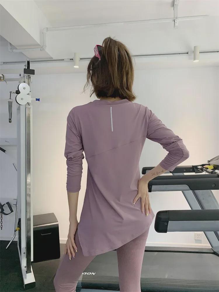 Damen Zweiteiliger Yoga- und Fitnessanzug - Frühling/Herbst Mode für Pilates, Laufen und Sport