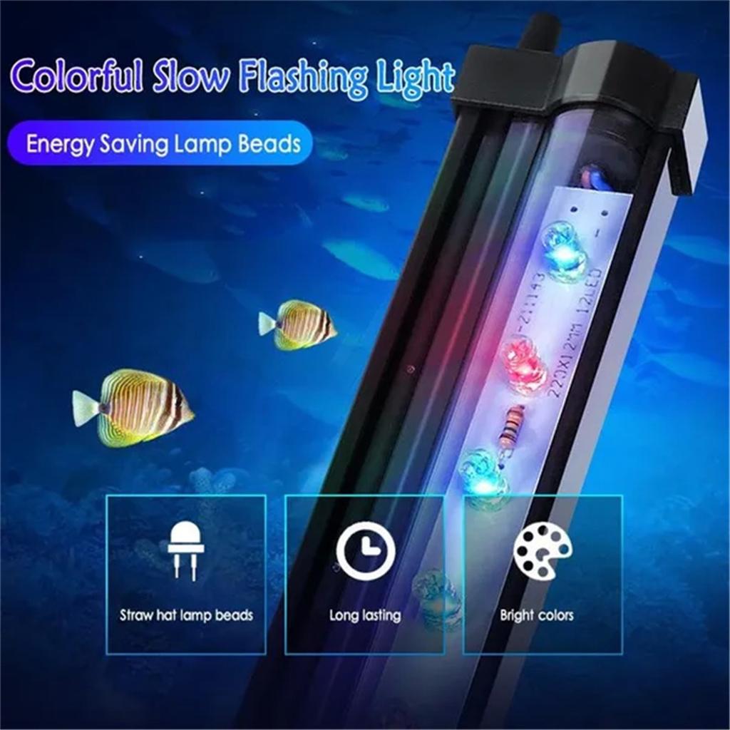Acvariu Rezervor Pești LED Lumină Colorată Stecher EU/SU Strip Lampă Bară Rezistentă la Apă Submersibilă Lumini Submersibile Decor Rezervor