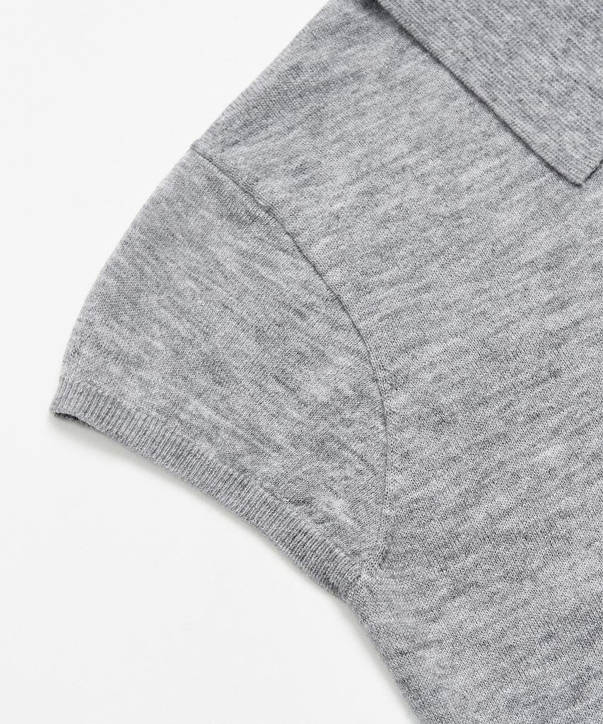 TOFFEE WOMEN W Button Cap Half Knit (Grey)