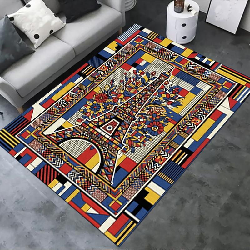 2025 New Paris Eiffel Tower Carpet Rug for Living Room Bedroom Home Sofa Decoration,Kids play Non-slip Floor Mat94