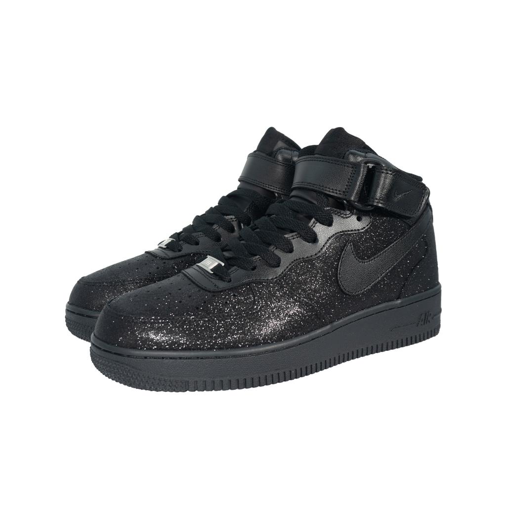 Nike Air Force 1 Abrasion Resistant Mid Top Skateboard Shoes Unisex Black CW2289-001(Team133-mid)