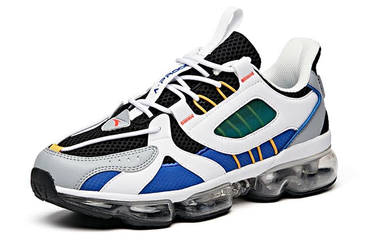 Men's Sneakers Anta Cushioning Breathable Impact Resistant Low Top Running Shoes Men's White Blue