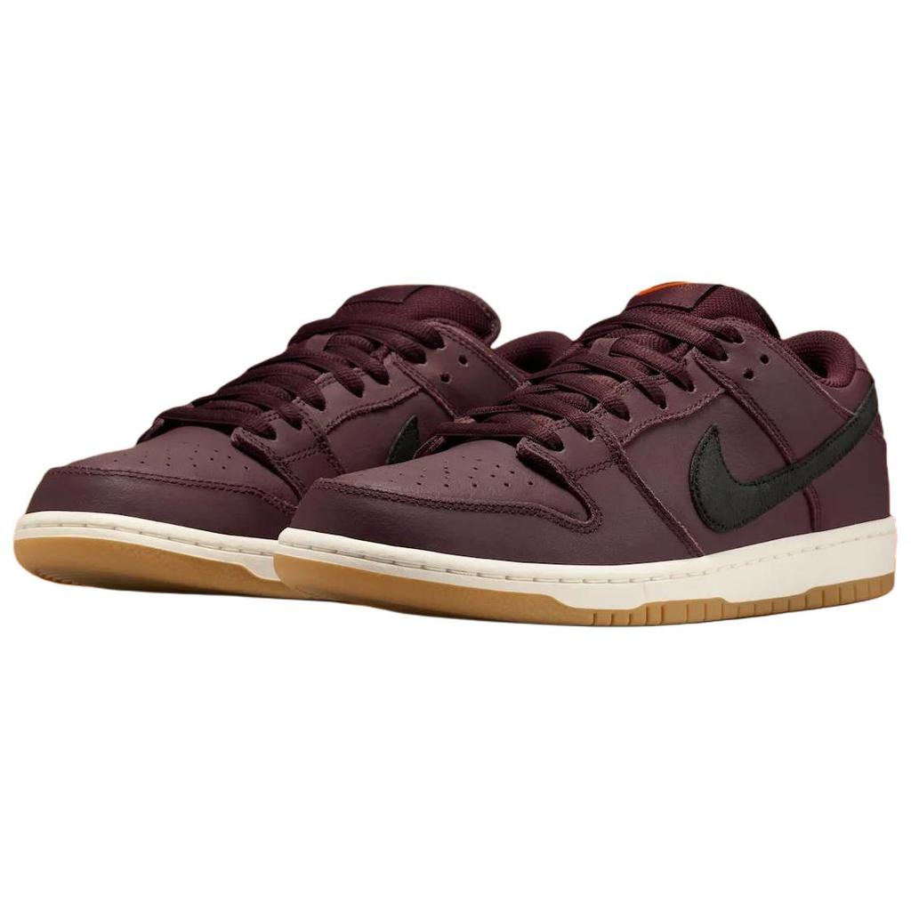 Nike SB Dunk Low Pro Burgundy Crush Unisex Sneakers Red Black-Mystic-Dates-Sail-Gum-Light-Brown-Safety-Orange IO2304-600