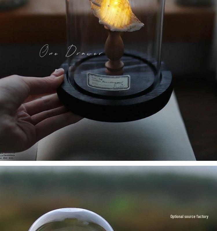 Handmade Ocean Island Retro Seashell & Conch Night Light for Mid-Autumn Festival