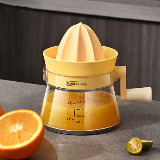 Manual Citrus Juicer with Reamer Heavy-Duty Orange Lemon Squeezer for Fresh Juice Dishwasher Safe Portable Citrus Juicer Tool for Home Kitchen