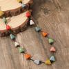 Kolorowy ceramiczny naszyjnik w stylu boho, ręcznie robiony, regulowany, prosty tkany sznurek, ceramiczny naszyjnik, akcesoria jubilerskie, prezenty