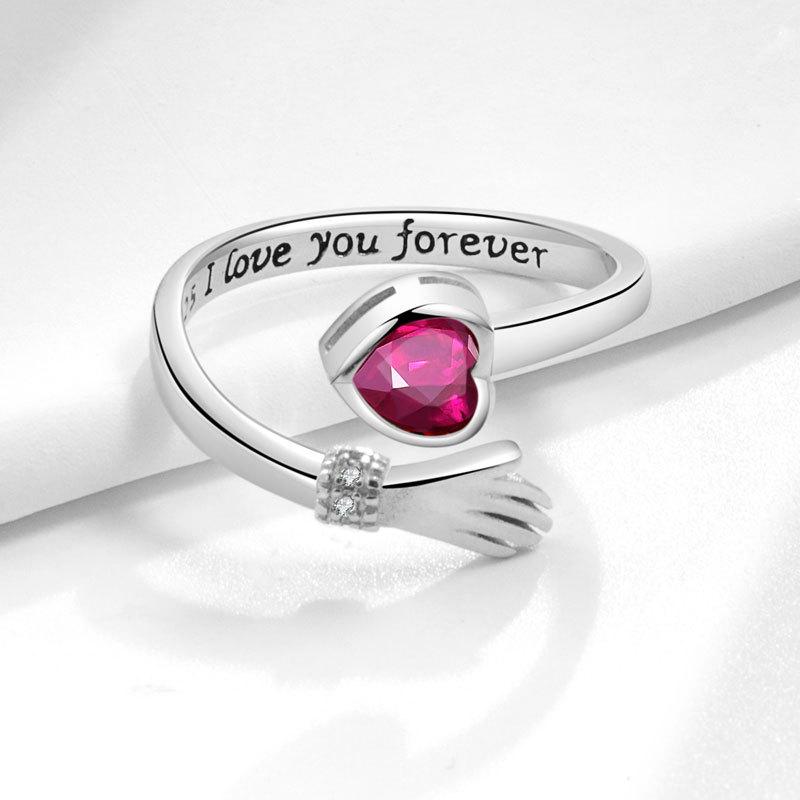 Zirkon Partnerringe Umarmendes Herz Design Romantisches Liebesgeschenk Set Für Ihn Und Sie Jubiläums Schmuck