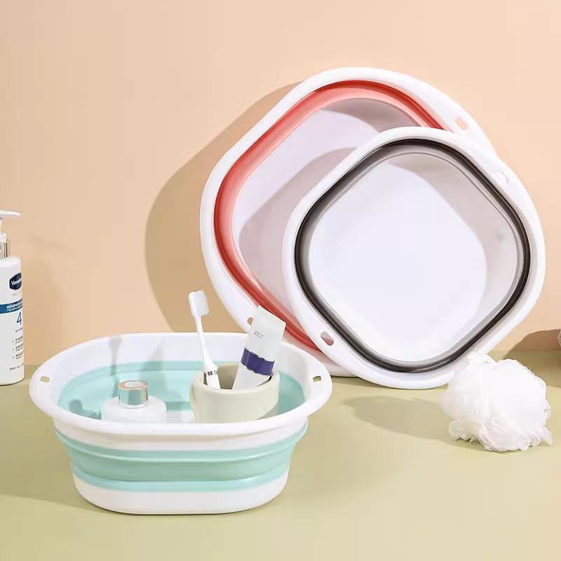Portable Foldable Washbasin for Baby, Dorm, and Travel - Compact, Punch-Free Design
