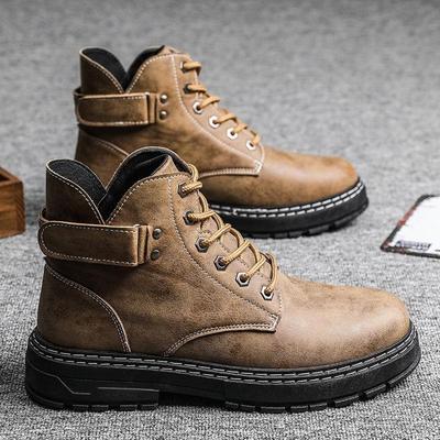 2024 Winter Herrenstiefel Britischer Stil Retro Mittelhoch Herrenstiefel Hoch geschnitten Herrenschuhe Schneestiefel