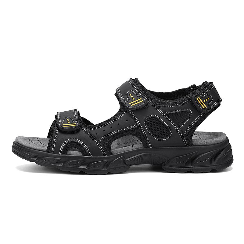 Classics Style Men Sandals Outdoor Walking Summer Shoes Anti-Slippery Beach Shoes Men Comfortable Soft Leather Sandals