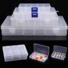 Storage Box Transparent Plastic Box Packaging Box Paper Clip Storage Portable Handheld DIY Handmade Material Desktop Storage TMZ
