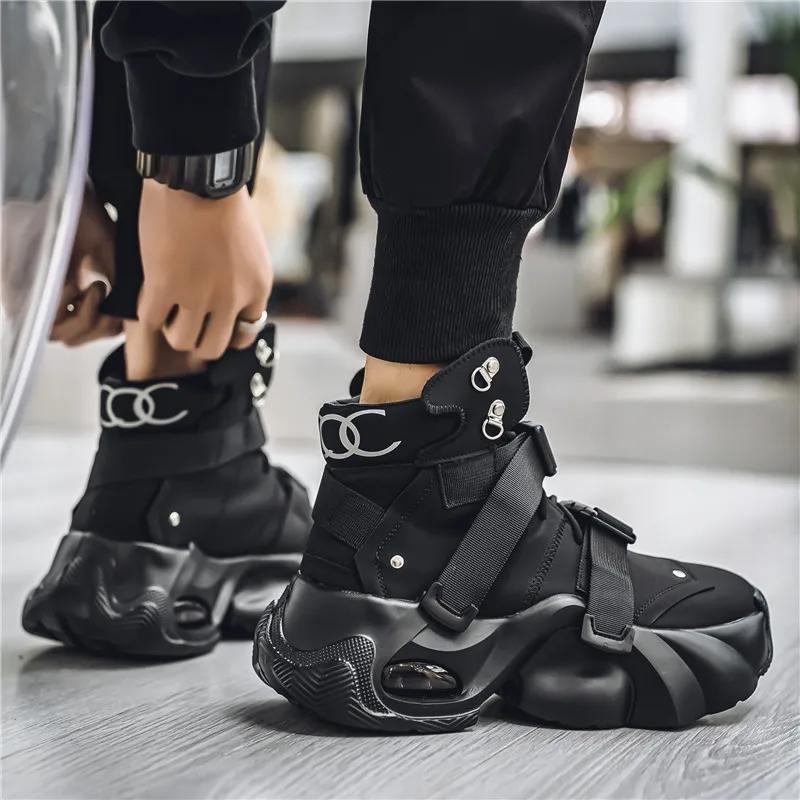 Mode Herren Motorradstiefel Herbst Winter Trendy Allround Leder Mode Herrenschuhe Neu High-Tops Klassischer Schlichter Stil Freizeitstiefel
