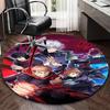1pc Anime Cartoon Design Round Carpet  Office Chair Mat, NonSlip Rug for Home Decor