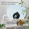 Hollow Nordic Modern Vase Set of 2 for Modern Home Decor Plastic Imitation Ceramic Hollow Flower Vases for Living Room 2025