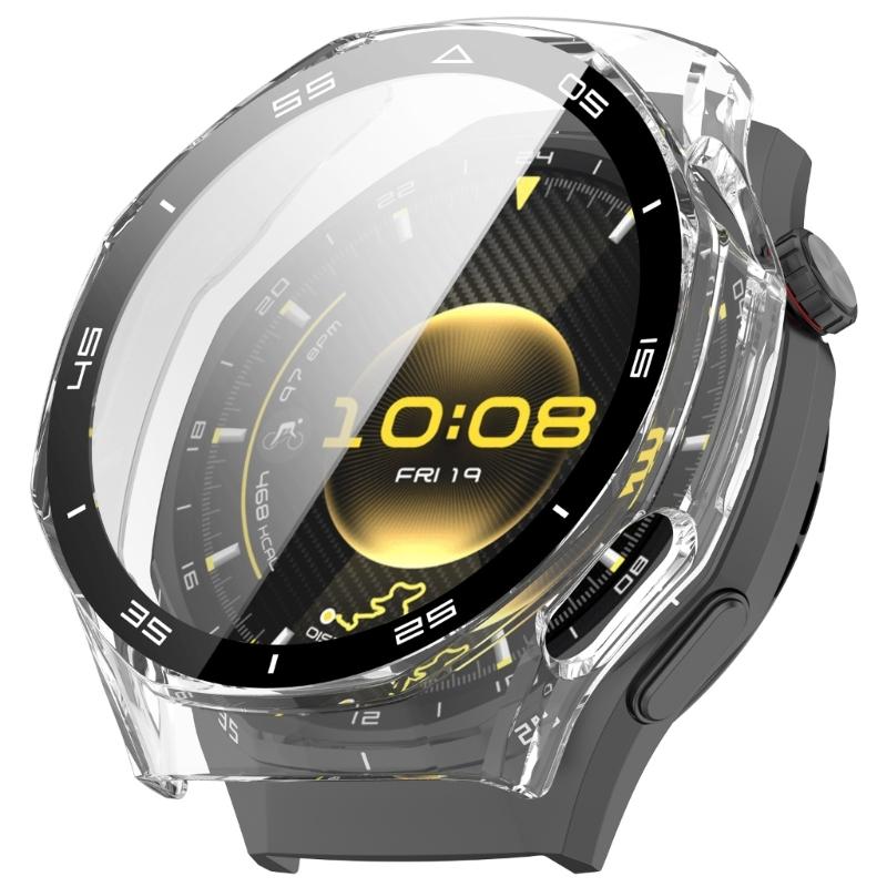 Precise Cut Protective Case With Tempered Glass For 46MM Smartwatch Full Guard Shockproof Cover Easy Snap Installation