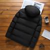 Hooded Down Jacket for Men Winter Warm Sports Cotton-padded Jacket Casual and Trendy Men's Solid Color Thickened Cotton-padded Jacket