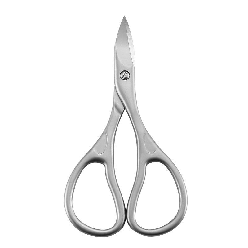 

1pc Professional Stainless Steel Nail Clippers with Curved Blades Precision Trimming for Eyebrows Eyelashes Manicure Pedicure