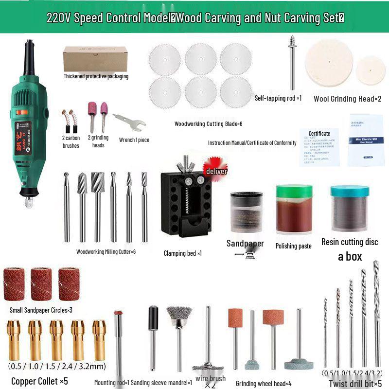 Mini Handheld Electric Grinder: Wood Carving, Jade Polishing, and Engraving Tool